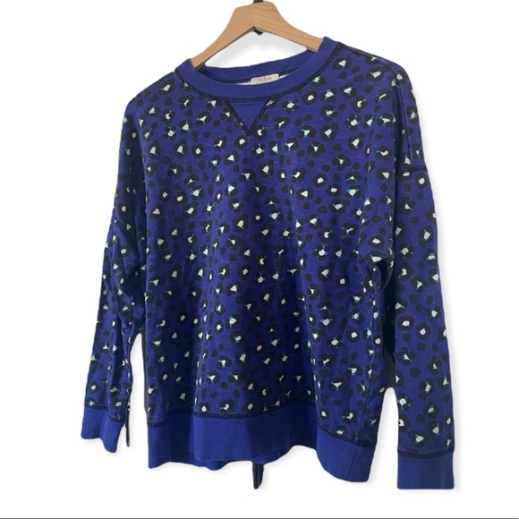kate spade Sweaters - KATE SPADE CREW NECK LEOPARD PRINT PURPLE BLUE WOMENS SIZE SMALL
